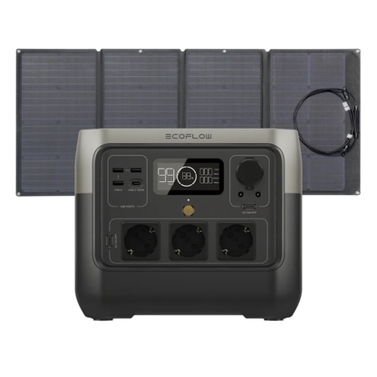 estação de energia portátil river 2 pro + painel solar 160w